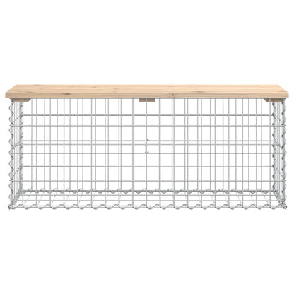 Garden Bench Gabion Design 103X31.5X42 Cm Solid Wood Pine