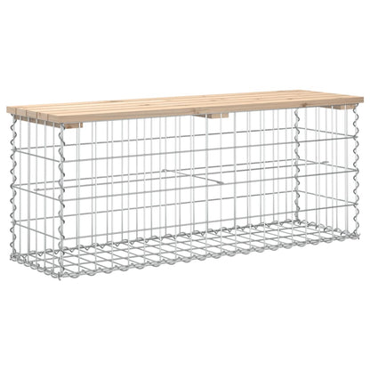 Garden Bench Gabion Design 103X31.5X42 Cm Solid Wood Pine