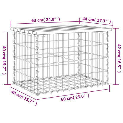 Garden Bench Gabion Design Impregnated Wood Pine