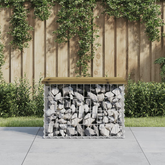Garden Bench Gabion Design Impregnated Wood Pine