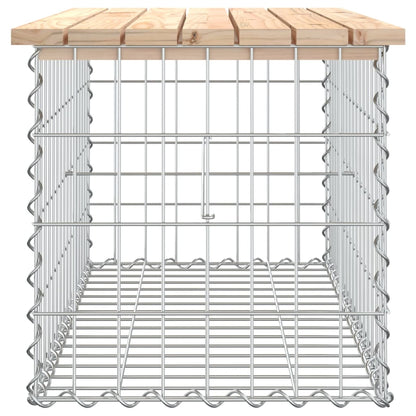 Garden Bench Gabion Design Solid Wood Pine