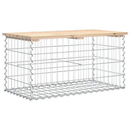 Garden Bench Gabion Design Solid Wood Pine