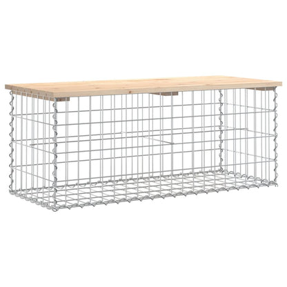 Garden Bench Gabion Design Solid Wood Pine