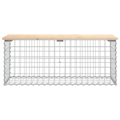 Garden Bench Gabion Design Solid Wood Pine