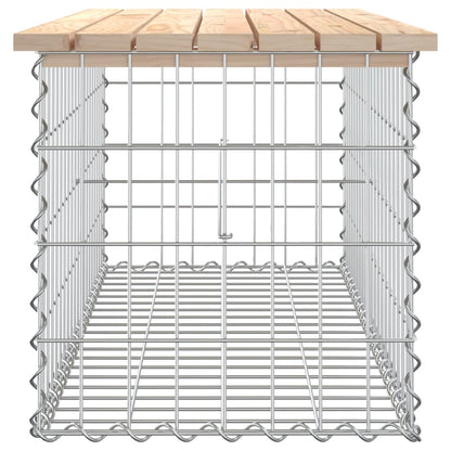 Garden Bench Gabion Design Solid Wood Pine