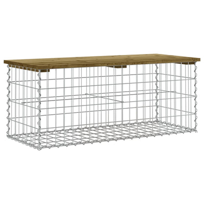 Garden Bench Gabion Design Impregnated Wood Pine