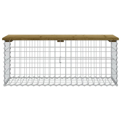 Garden Bench Gabion Design Impregnated Wood Pine