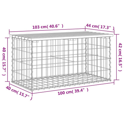 Garden Bench Gabion Design Impregnated Wood Pine