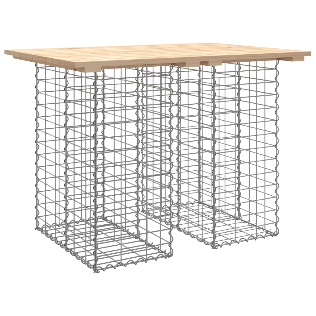 Garden Bench Gabion Design Solid Wood Pine