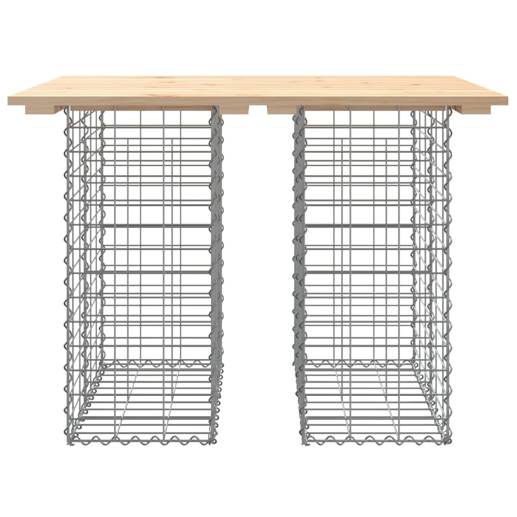 Garden Bench Gabion Design Solid Wood Pine