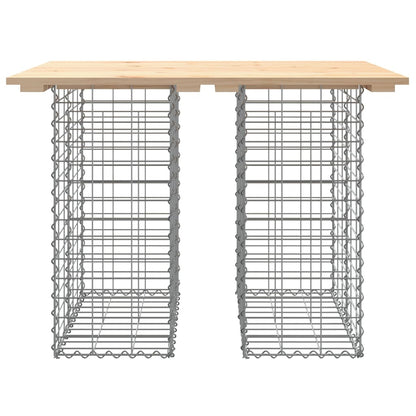 Garden Bench Gabion Design Solid Wood Pine