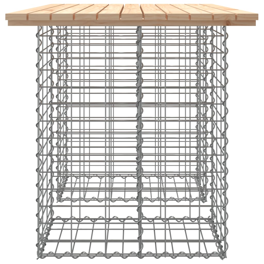 Garden Bench Gabion Design Solid Wood Pine
