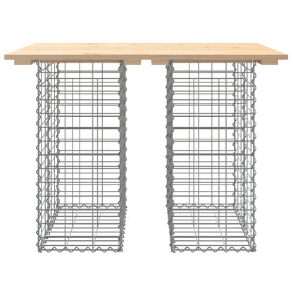Garden Bench Gabion Design Solid Wood Pine