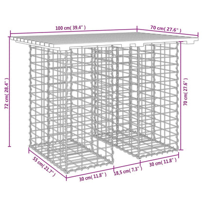 Garden Bench Gabion Design Solid Wood Pine