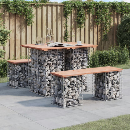 Garden Bench Gabion Design Solid Wood Pine