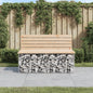 Garden Bench Gabion Design Solid Wood Douglas