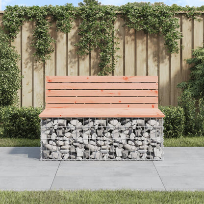 Garden Bench Gabion Design Solid Wood Douglas