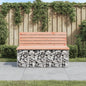 Garden Bench Gabion Design Solid Wood Douglas