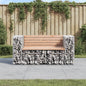 Garden Bench Gabion Design Solid Wood Douglas