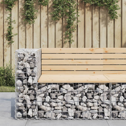 Garden Bench Gabion Design Solid Wood Douglas