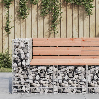 Garden Bench Gabion Design Solid Wood Douglas