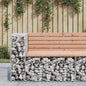 Garden Bench Gabion Design Solid Wood Douglas