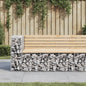 Garden Bench Gabion Design Solid Wood Douglas