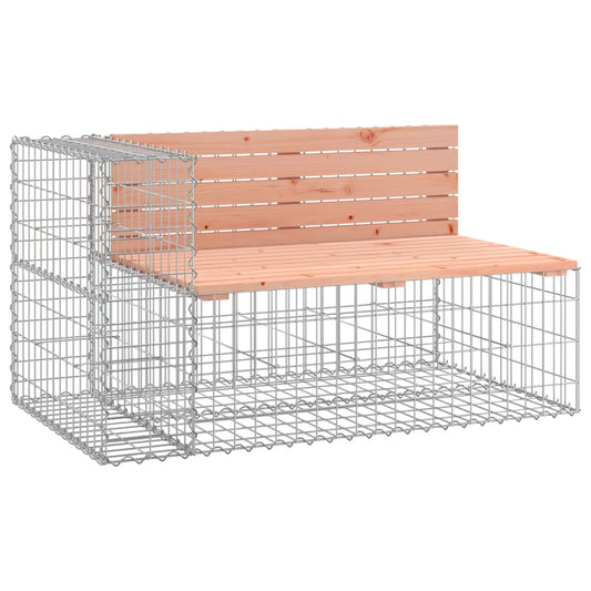 Garden Bench Gabion Design Solid Wood Douglas