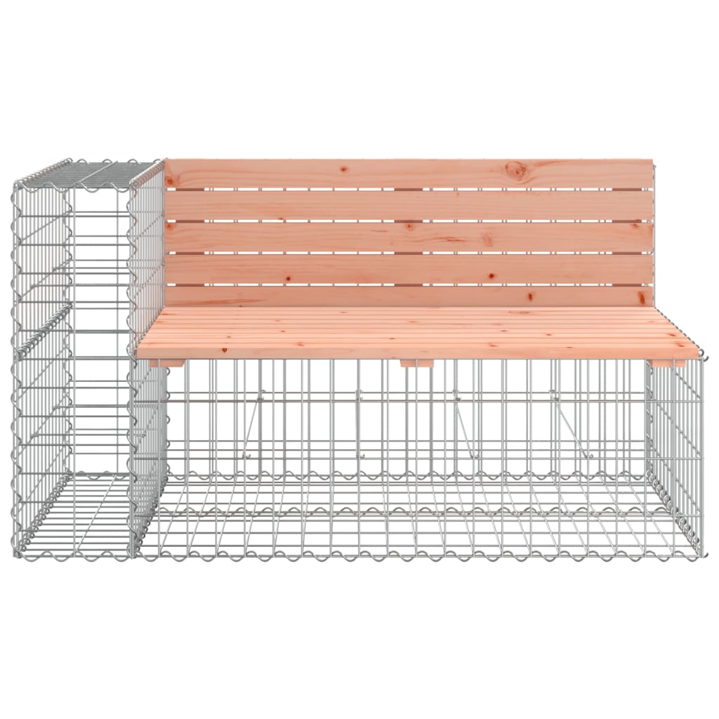 Garden Bench Gabion Design Solid Wood Douglas