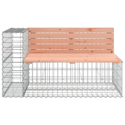 Garden Bench Gabion Design Solid Wood Douglas