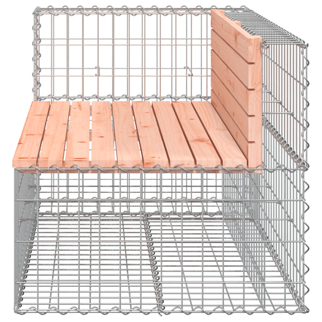Garden Bench Gabion Design Solid Wood Douglas