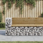 Garden Bench Gabion Design Solid Wood Douglas