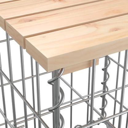 Garden Bench With Gabion Basket Solid Wood Pine
