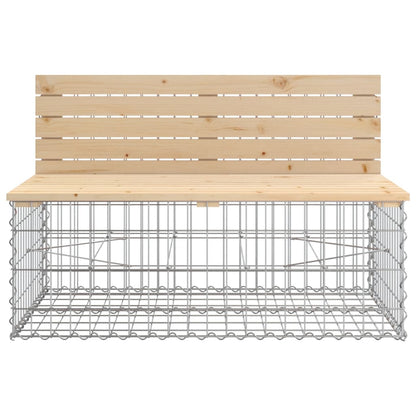 Garden Bench Gabion Design 287X71X65.5 Cm Solid Wood Pine