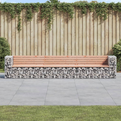 Garden Bench Gabion Design 347X71X65.5 Cm Solid Wood Pine