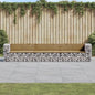 Garden Bench Gabion Design 347X71X65.5 Cm Solid Wood Pine
