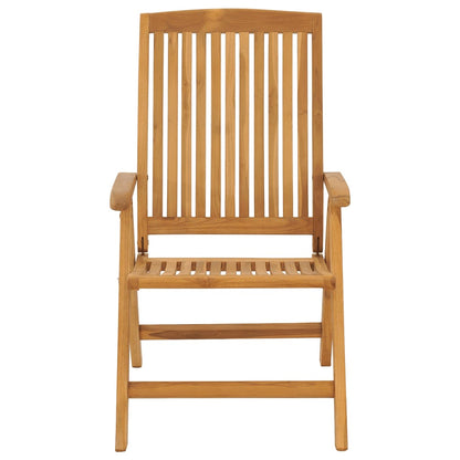 Reclining Garden Chairs With Cushions 2 Pcs Solid Wood Teak