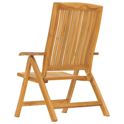 Reclining Garden Chairs With Cushions 2 Pcs Solid Wood Teak