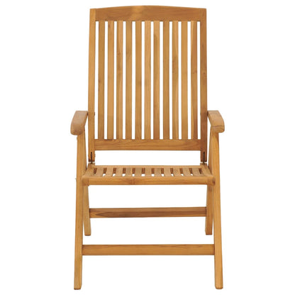 Reclining Garden Chairs With Cushions 4 Pcs Solid Wood Teak