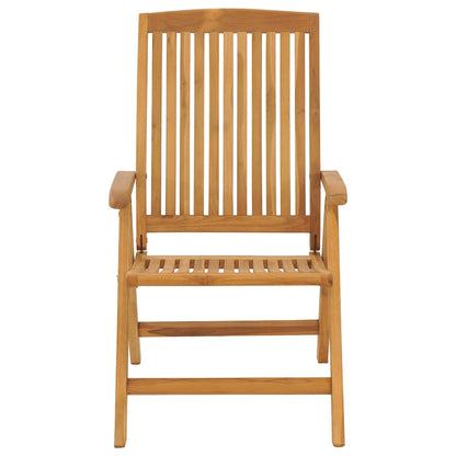Reclining Garden Chairs With Cushions 4 Pcs Solid Wood Teak