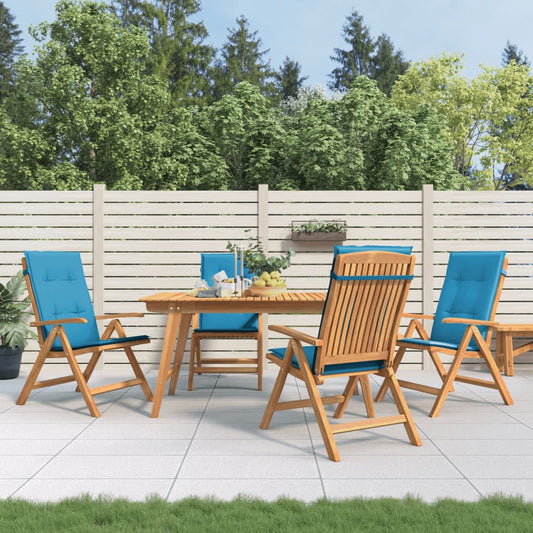 Reclining Garden Chairs With Cushions 4 Pcs Solid Wood Teak