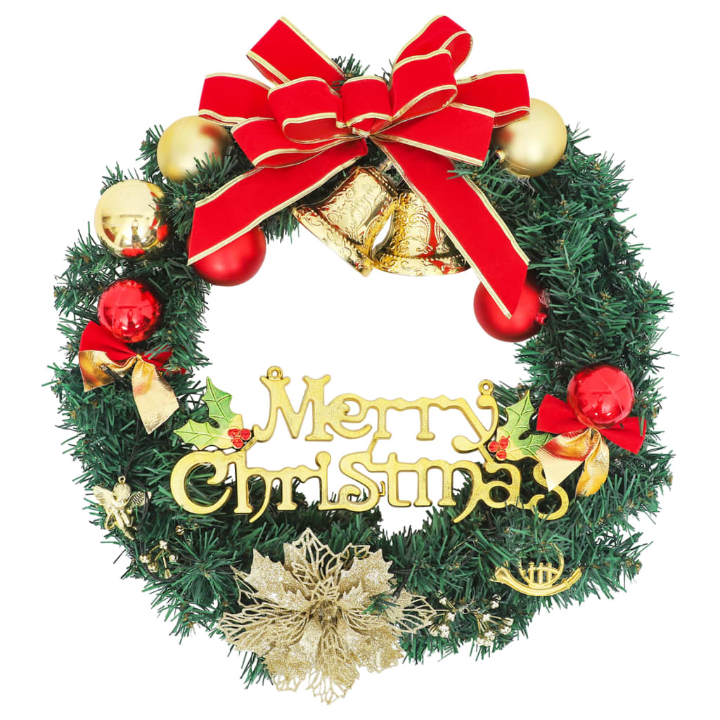 Christmas Wreath With 15 Leds Green