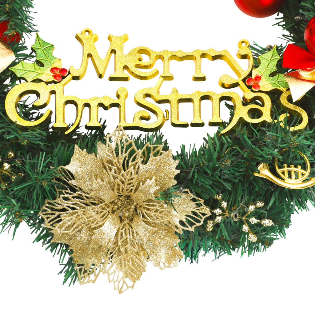 Christmas Wreath With 15 Leds Green