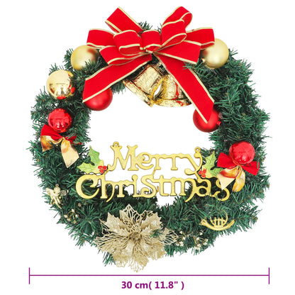 Christmas Wreath With 15 Leds Green