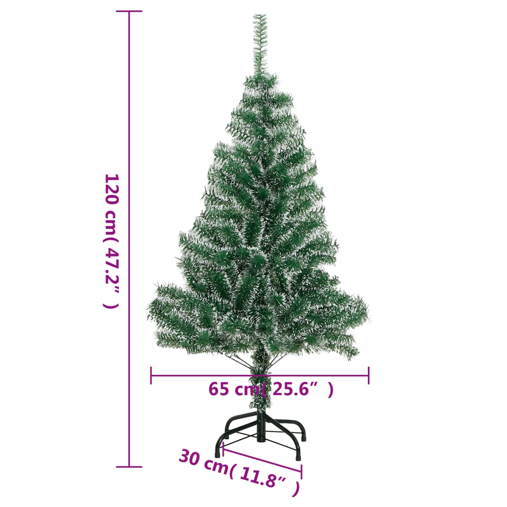 Artificial Christmas Tree With Flocked Snow Green