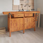 Workbench With Drawers And Vices 162X62X83 Cm Solid Wood Acacia