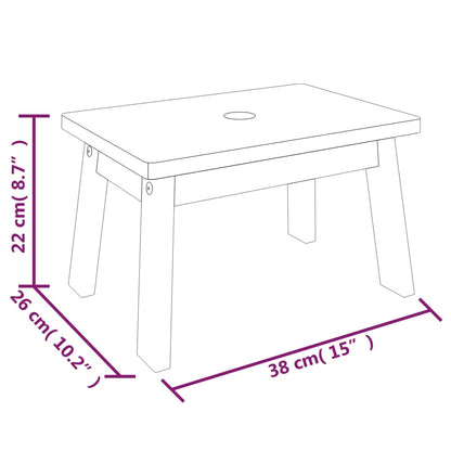 Step Stool 38X26X22 Cm Solid Wood Acacia
