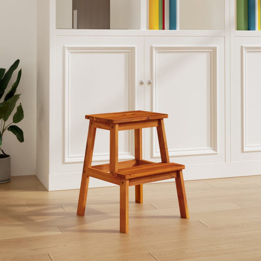 2 Step Stool 40X38X50 Cm Solid Wood Acacia