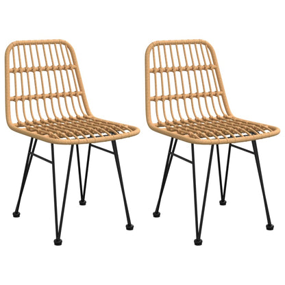 Garden Chairs 2 Pcs 48X62X84 Cm Pe Rattan
