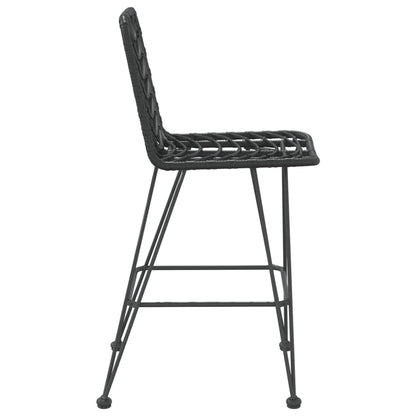Bar Stools 2 Pcs 45X56X103.5 Cm Pe Rattan And Steel
